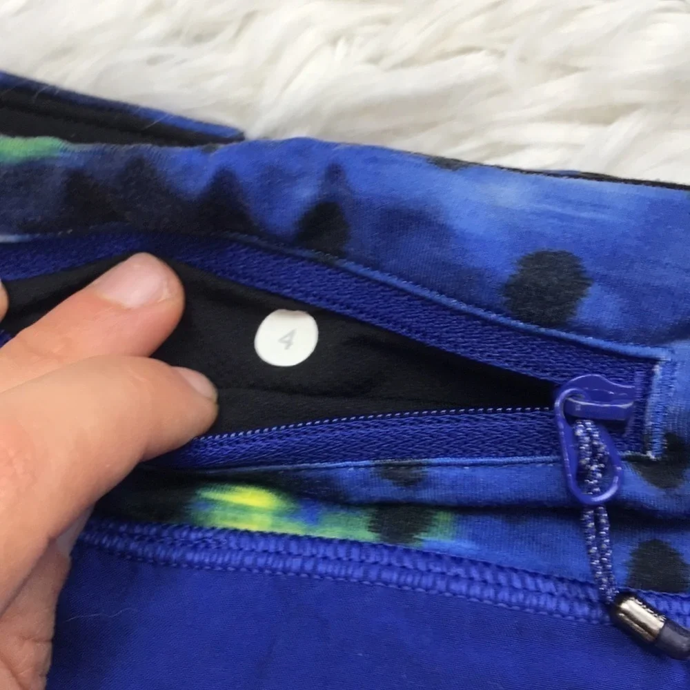 Lululemon Run: Speed Short Sapphire Blue Washi Weave Angel Wing